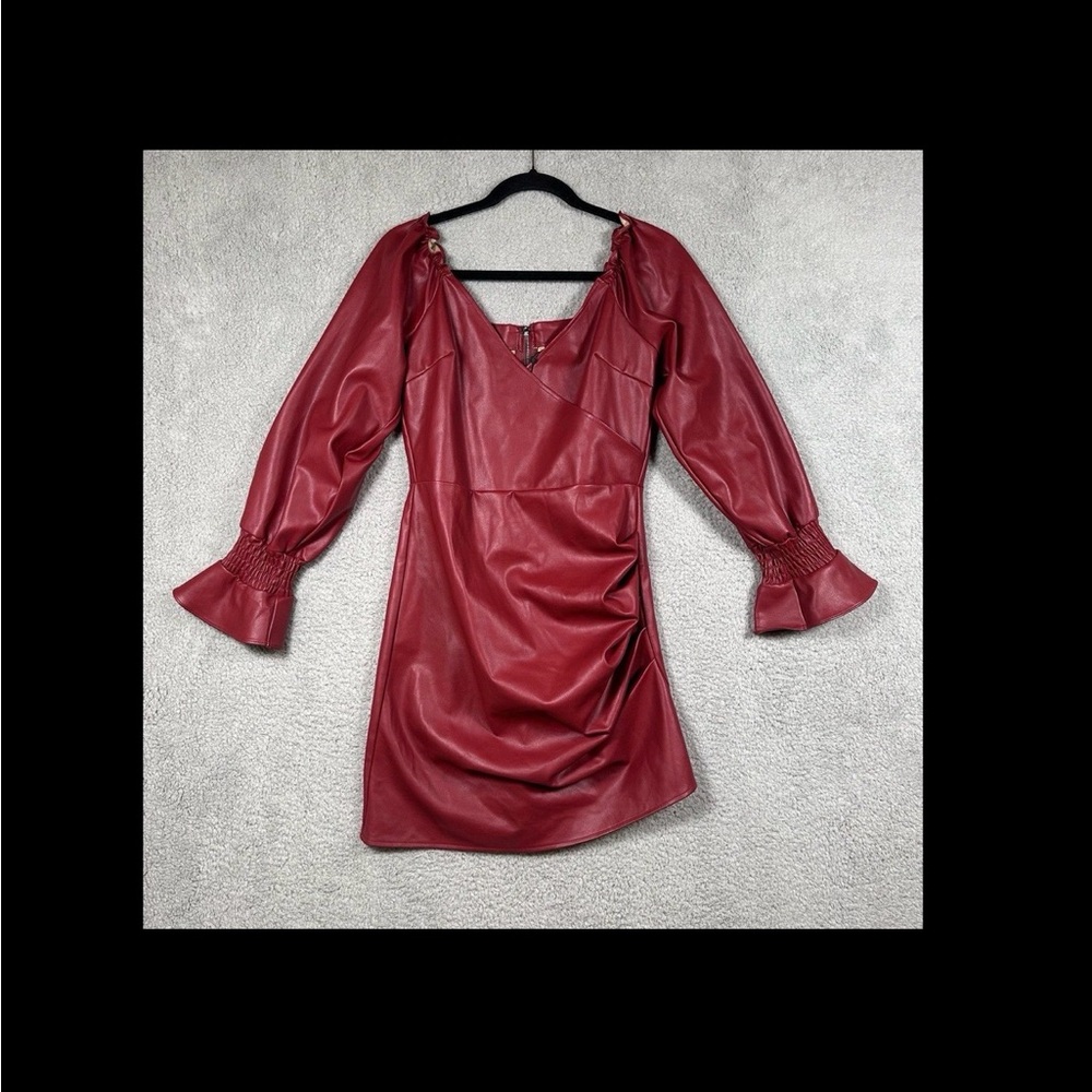 Kendall & Kylie Burgundy Long Sleeve Dress